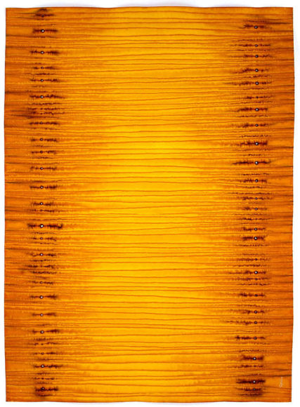 Sohan Qadri, Smrti, 2007, ink and dye on paper, 55 x 39"