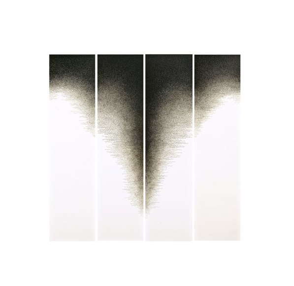 Golnaz Fathi, Untitled [020], 2011, pen and varnish on canvas, 180.1 x 180.1 cm (70.9 x 70.9 inches)