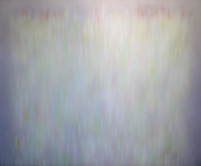 Natvar Bhavsar, Shamana, 1984, pure pigment on canvas, 69 x 85"
