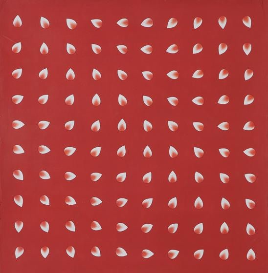 , Chakra-I, 2013, stone pigment and Arabic gum on handmade Sanganer paper, 25 x 25 inches/63.5 x 63.5 cm