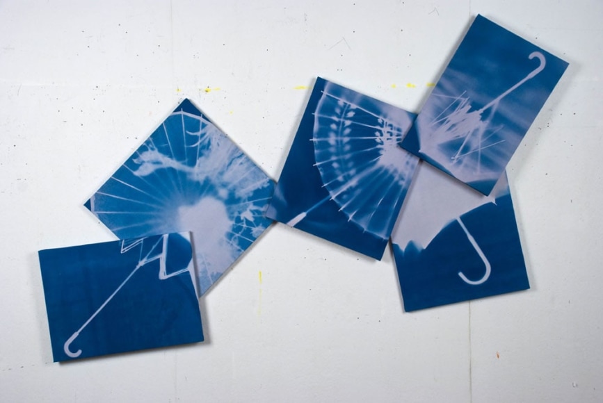 Susan Weil, Whoosh, 2009, blueprint, 133.4 x 212.1 cm (52.5 x 83.5 inches)