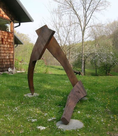 Gallarus, 1986, oak, 6'4"h x 5'1"w x 8'l