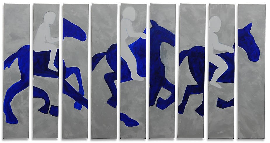 Flicker, 2008 Acrylic on canvas 52 x 108"