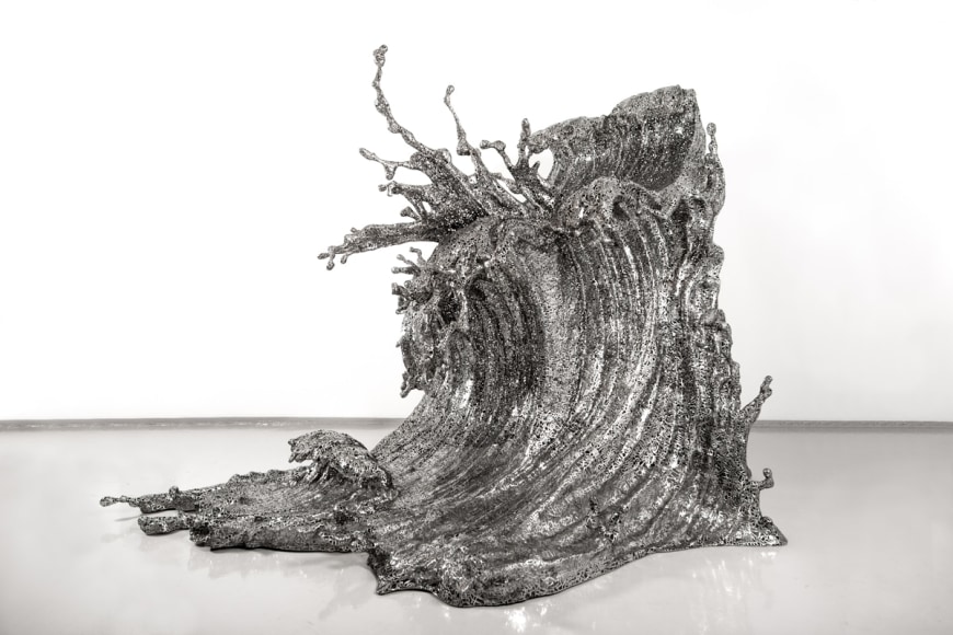Zheng Lu, Water in Dripping - Chao, 2016, stainless steel, 190.5 x 198.1 x 223.5 centimeters (75 x 78 x 88 inches)