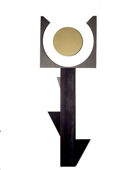 Merrill Wagner,  Desert Flower , 2006, Rust preventativej paint on steel, 140 x 52"