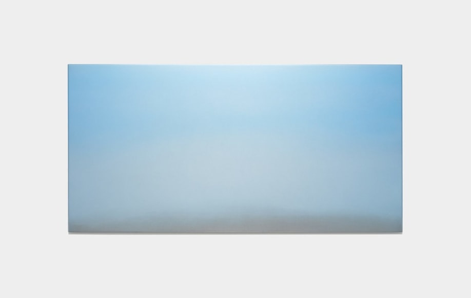 Miya Ando, Layers of The Color Of Water (Mizuiro no Kasane), dye, pigment, resin &amp; urethane on aluminum, 76.2 x 152.4 cm (30 x 60 inches)