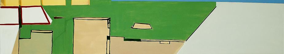 green plane, 2008, acrylic on canvas, 18 x 96 inches