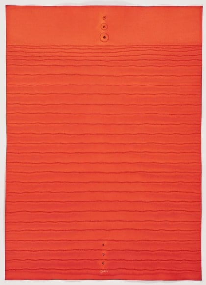 Sohan Qadri, Kanaka, 2010, ink and dye on paper, 55 x 39 inches