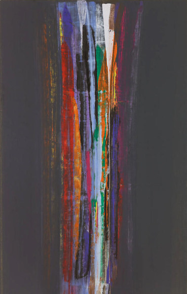 Black Pagoda, 2008, Acrylic on linen, 41.5 x 27.5&quot;