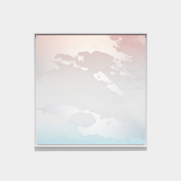 Miya Ando, Unkai (A Sea Of Clouds) September 28 2023 6:01:51 AM NYC, 2023, ink on aluminum composite, 95.3 x 95.3 cm (37.5 x 37.5 inches)