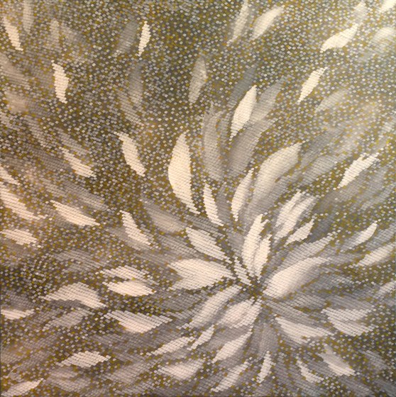 Hosook Kang, Full Bloom, 2014, acrylic on canvas, 121.9 x 121.9 cm (48 x 48 inches)