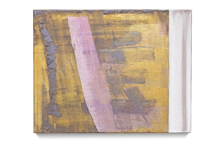 Transit, 2018, oil an metallic paint on linen, 11 x 14 inches/28 x 35.5 cm