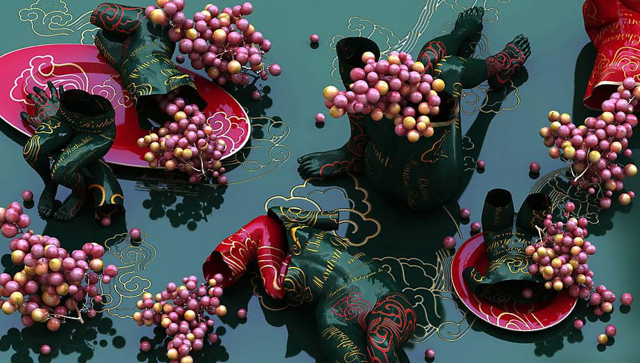 Drunken-Mouton Rothschild, 2011, digital print, 47 x 82.7 inches