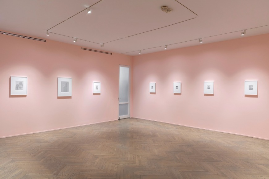 Installation view of Ewan Gibbs: New York / Chicago, 2019, Richard Gray Gallery, New York.