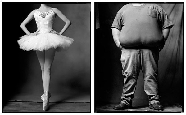 Ballerina / Trucker, 2002 / 2004, 20 x 32-1/2 Diptych, Archival Pigment Print, Ed. 20
