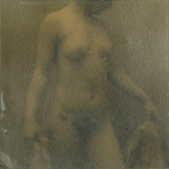 Nude Holding Material (variant), 1922, Platinum Photograph