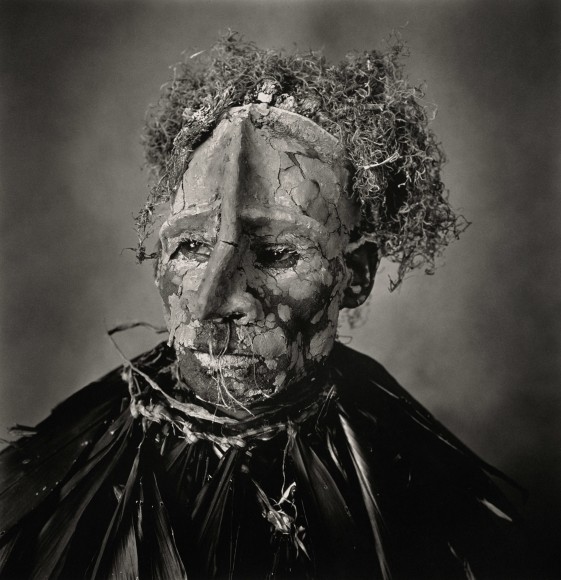 Man with Pink Face, New Guinea, 1970, Platinum Palladium Print Mounted to Aluminum, Ed. of 49