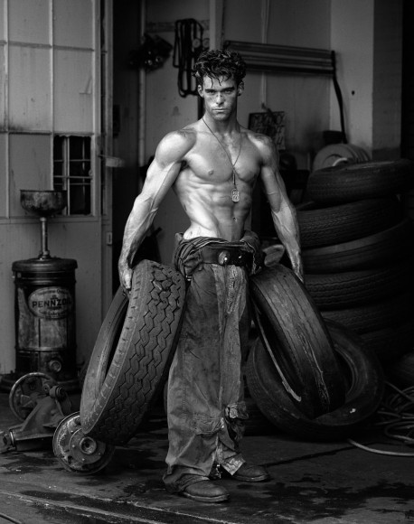 Fred with Tires, Hollywood, 1984