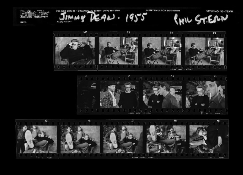 Phil Stern James Dean (Feet Up), Contact Sheet, 1955    