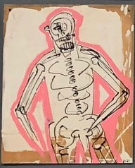 Disco Skeliton Acrylic on wood