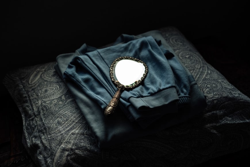 Maria Abranches, The folded pajamas of Mr. Orlando, one of Ana Maria Jeremias's employers, who had recently lost his wife. Lisbon, Portugal.