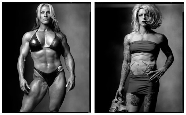 Female Body Builder / Drag Queen, 2002 / 1999, 20 x 32-1/2 Diptych, Archival Pigment Print, Ed. 20