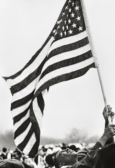 Selma March, Flag, 1965, 20 x 16 Inches, Silver Gelatin Photograph, Edition of 25