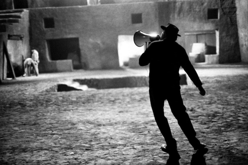 Federico Fellini on the Set of "Satyricon," Rome, Italy, 1969, Silver Gelatin Photograph