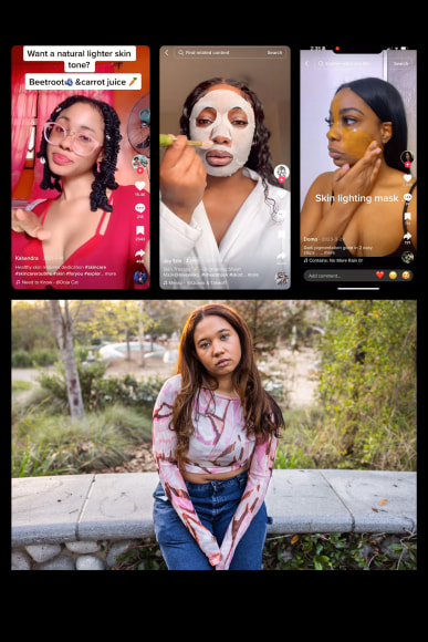 Whitewashing Some skin-lightening social media trends claim to correct hyperpigmentation, while others exploit deep-rooted messaging to conform to Eurocentric beauty standards. Marley, 18, talks about whitewashing herself as a survival method in high school: "I had to make myself appeal more to the white culture," 2025
