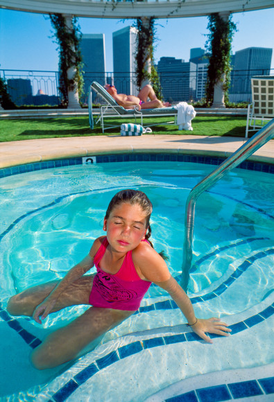 Emily, 10, at the Peninsula Hotel
in Beverly Hills, where she has lived in the Presidential Suite for the last three months with her family and household staff, 1993, Archival Pigment Print