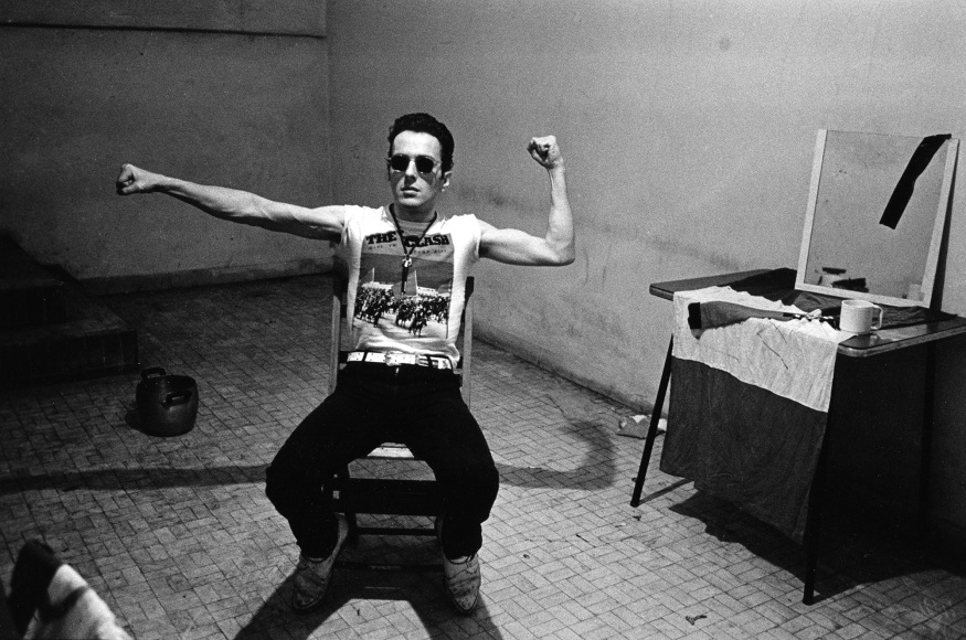 Joe Strummer backstage, The Clash, Milan, 1981, Archival Pigment Print