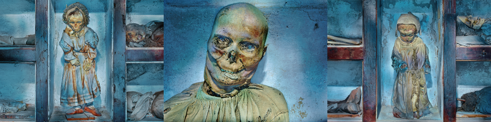 Triptych in the Style of an Altar Piece: Untitled (Child I), Untitled (Smiling I), Untitled (Child I), Palermo, 2013, (From the series Vanitas: The Palermo Portraits)