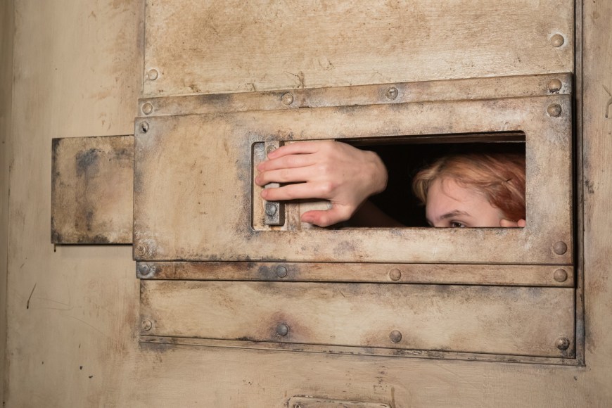 Ella's Movie, Ella, 18, appears in a padded cell for the student film that she wrote and directed. Made for her college applications, the film explores the struggle between her real self and her social media identity, 2022