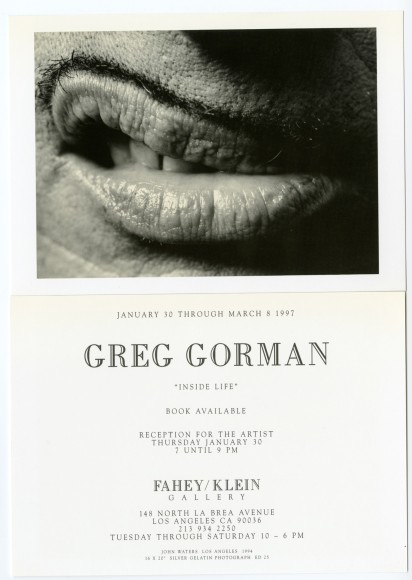 Greg Gorman - Inside Life - Exhibitions - Fahey Klein Gallery