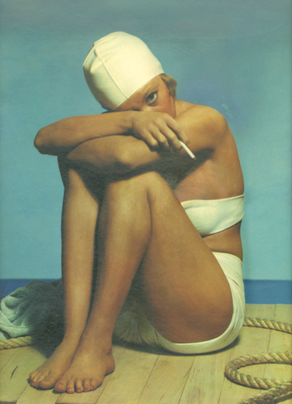 Girl in Bathing Suit, 1936, Color Carbo Photograph