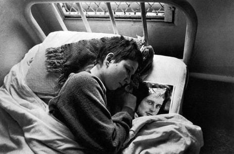 Mona in Bed with Photo, Ward 81, 1976, Silver Gelatin Photograph