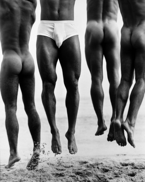 Herb Ritts  Jump, Paradise Cove, 1987   Silver Gelatin Photograph, Ed. 1/25  18 ½ x 15 inches