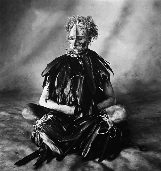 Sitting Man with Pink Face, New Guinea, 1970, Platinum Palladium Photograph, Ed. of 50