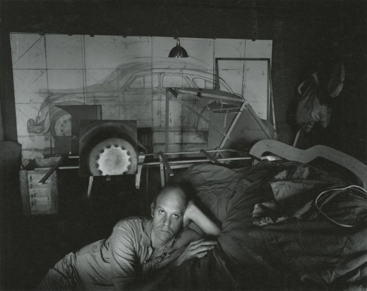 Claes Oldenburg, 1967, Vintage Silver Gelatin Photograph Mounted to Board