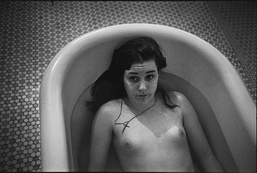 Laurie in the Tub, Ward 81, Salem, Oregon, 1976, Silver Gelatin Photograph