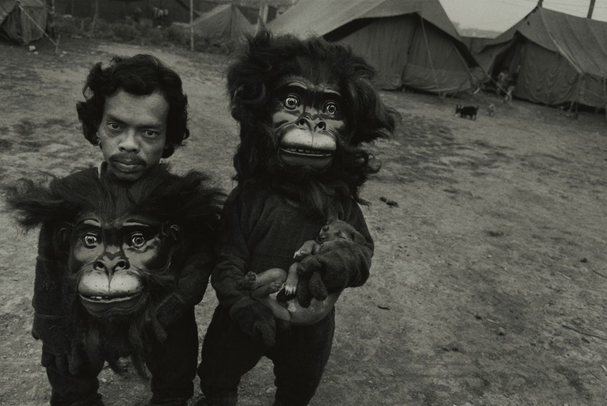 Twin Brothers Tulsi and Basant, Great Famous Circus, Calcutta, India, 1989, Silver Gelatin Photograph