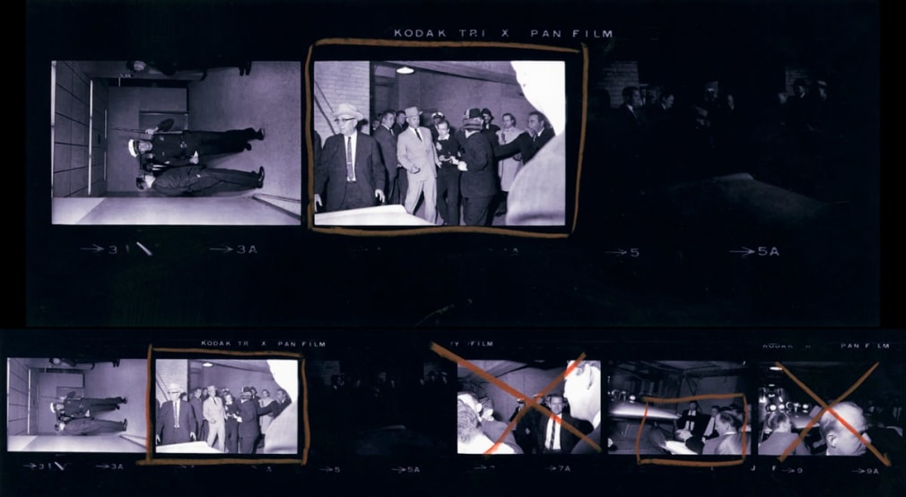 Robert Jackson The Murder of Lee Harvey Oswald (Contact Sheet), 3 Frames, 1963    