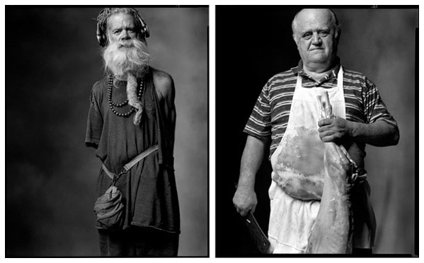 Vegetarian / Butcher, 1999 / 2004, 20 x 32-1/2 Diptych, Archival Pigment Print, Ed. 20