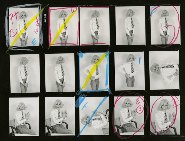 Christopher Makos Lady Warhol, Altered Images (Contact Sheet), 1981    