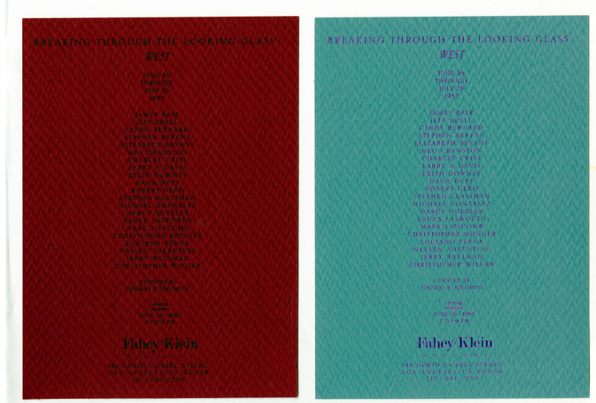 Breaking Through the Looking Glass: West