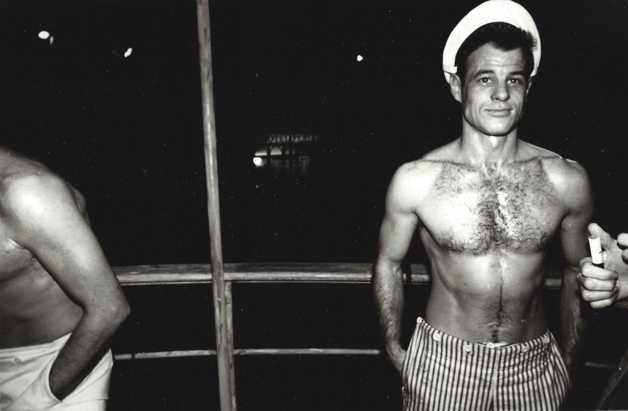 Brad Davis on Set of “Querelle”, Berlin, 1982, Silver Gelatin Photograph