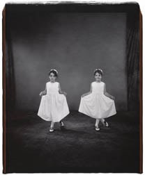 Jessica and Kelsey Anderson, 8 years old, Kelsey older by 10 minutes, Twinburg, Ohio, 2001   
