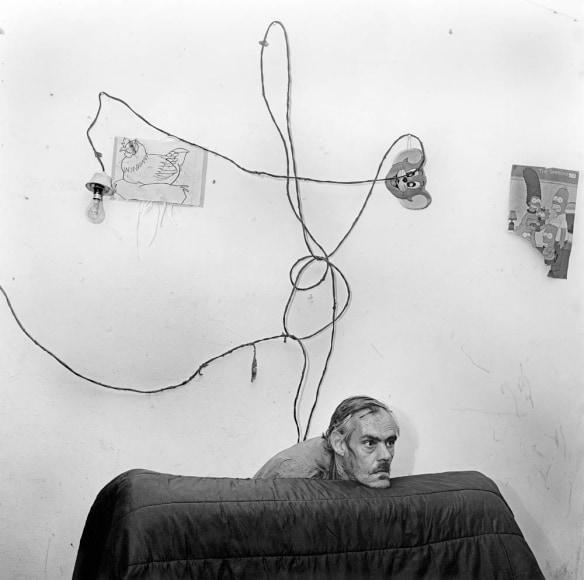 Head Below Wires, 1999, Silver Gelatin Photograph