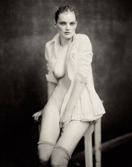 Guinevere sitting on table, Paris,&nbsp;2004, Archival Pigment Print