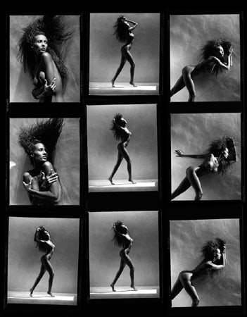 Iman Contact Sheet, Los Angeles, 1988, 50 X 40 Archival Pigment Print, Ed. 10